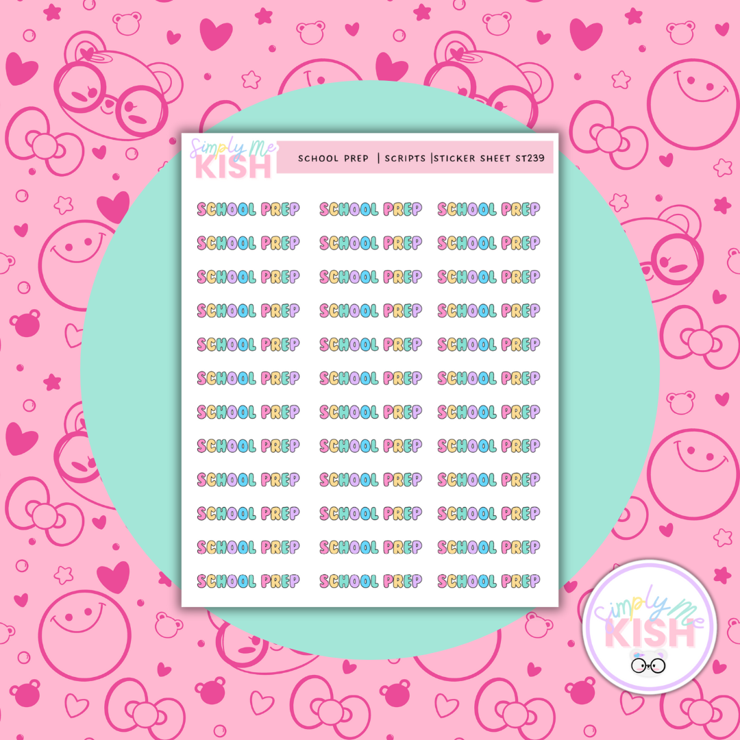 School Prep | Mini Label | Stickers