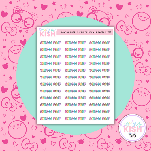 School Prep | Mini Label | Stickers