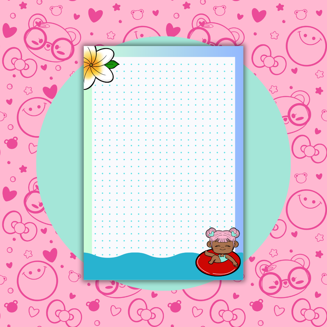 Tropic Summer -Dot Grid | A5| Full Page Sticker