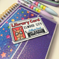 Mr Read's Library Card | Metal Book Card | Washi Card