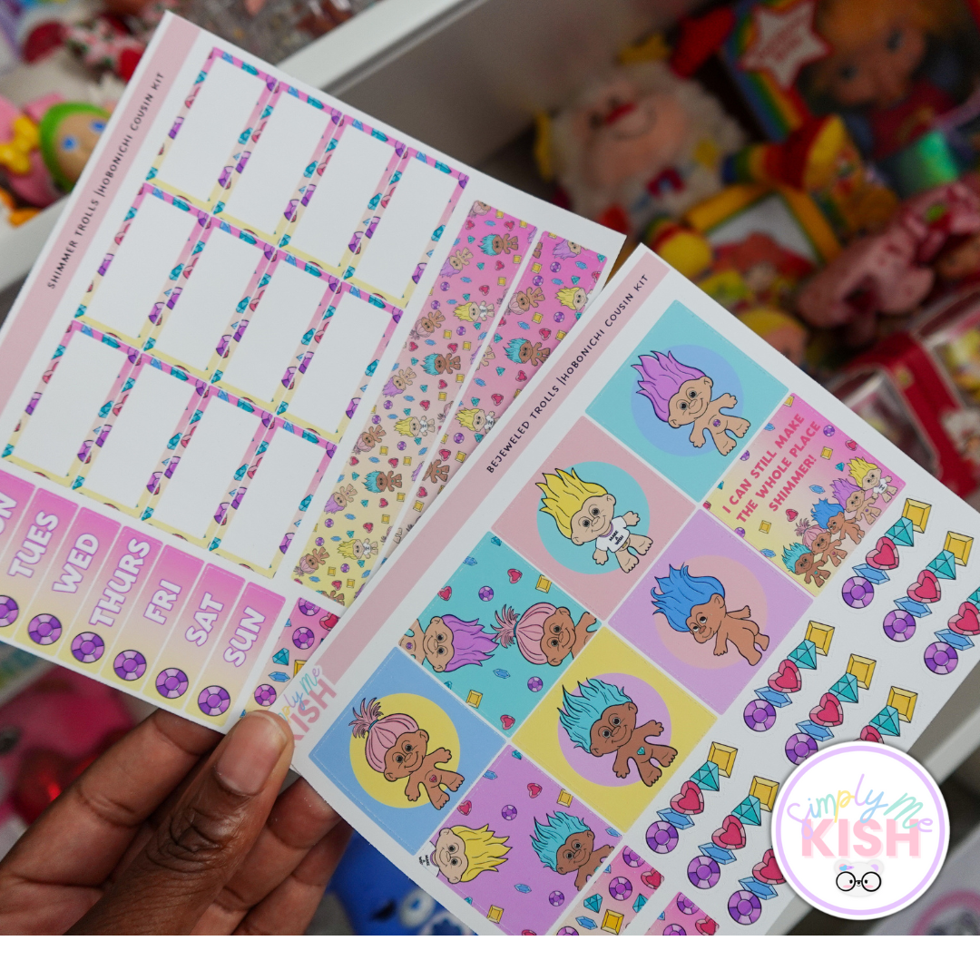 Bejeweled Trolls| Hobonichi Cousin| Planner Kit