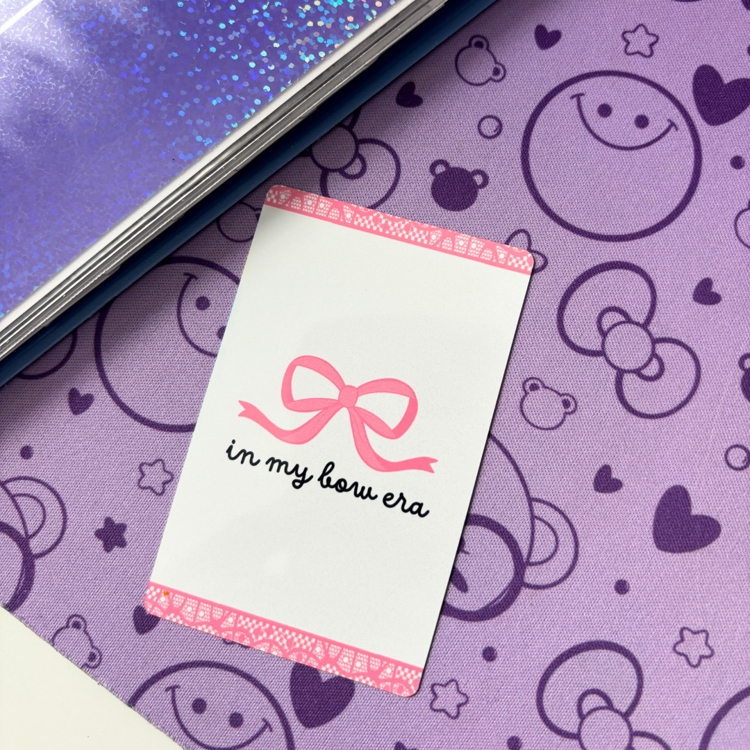 In my Bow Era| Double Sided| Metal Book Card | Washi Card