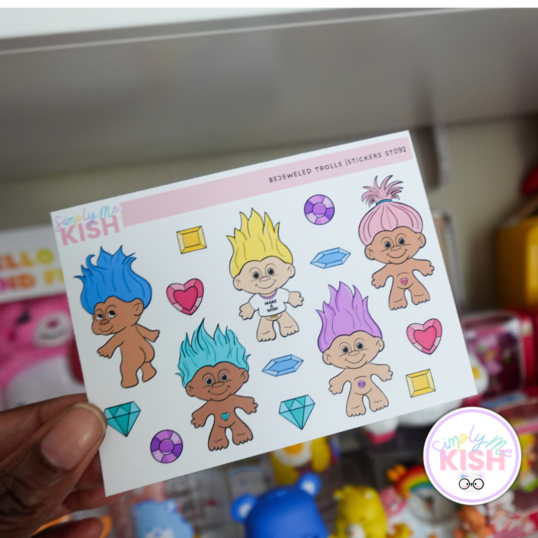 Bejeweled Trolls | Decorative Stickers