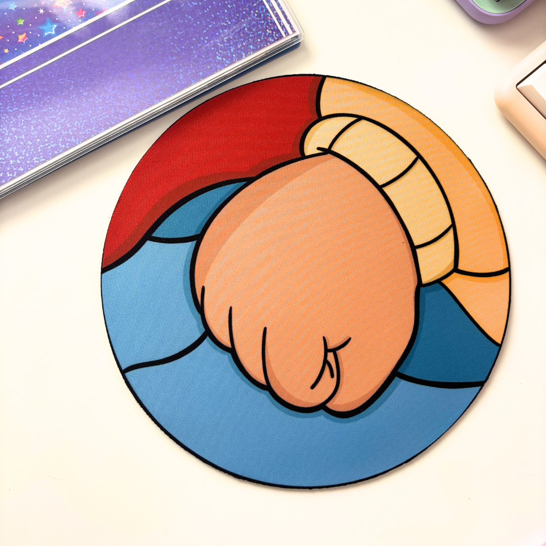 Mr Read's Fist | Circle Mouse Pad