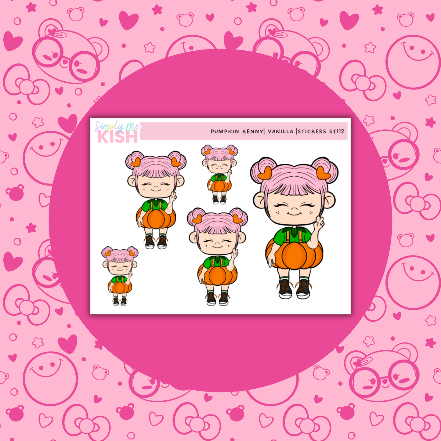 Pumpkin Kenny | Kenny Character|  Decorative Stickers