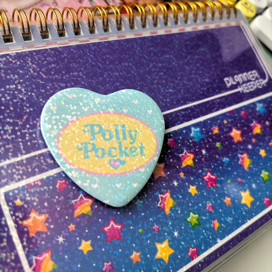 Polly Pocket | Heart Pin Back Button