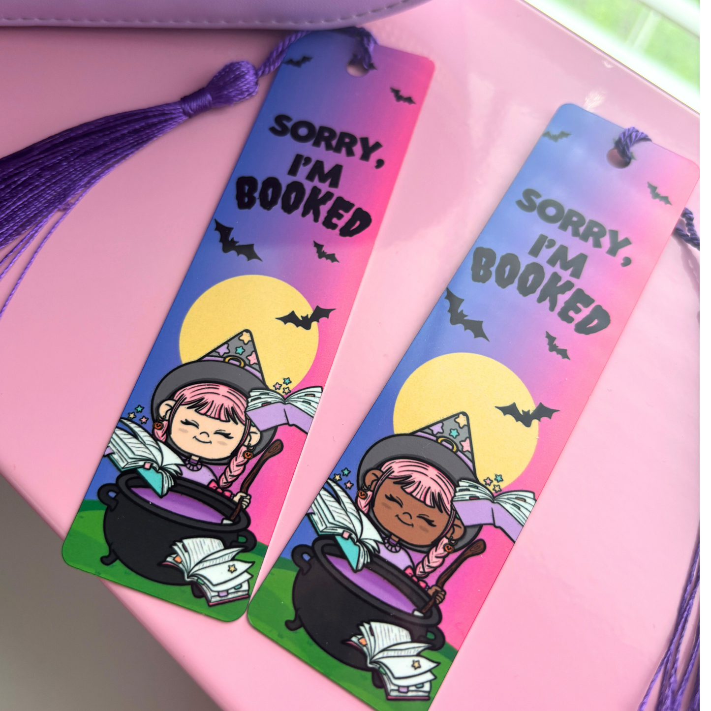 Sorry, I'm Booked| Witches Vibes| Metal Bookmark