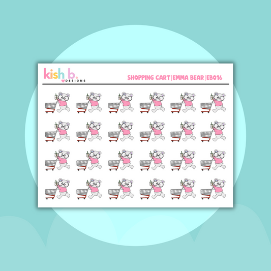 Shopping Cart |Emma Bear| Character | Stickers