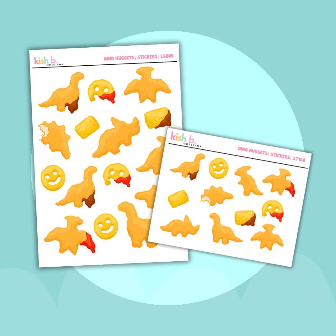 Dino Nuggets | Decorative| Journal| Sticker Sheet