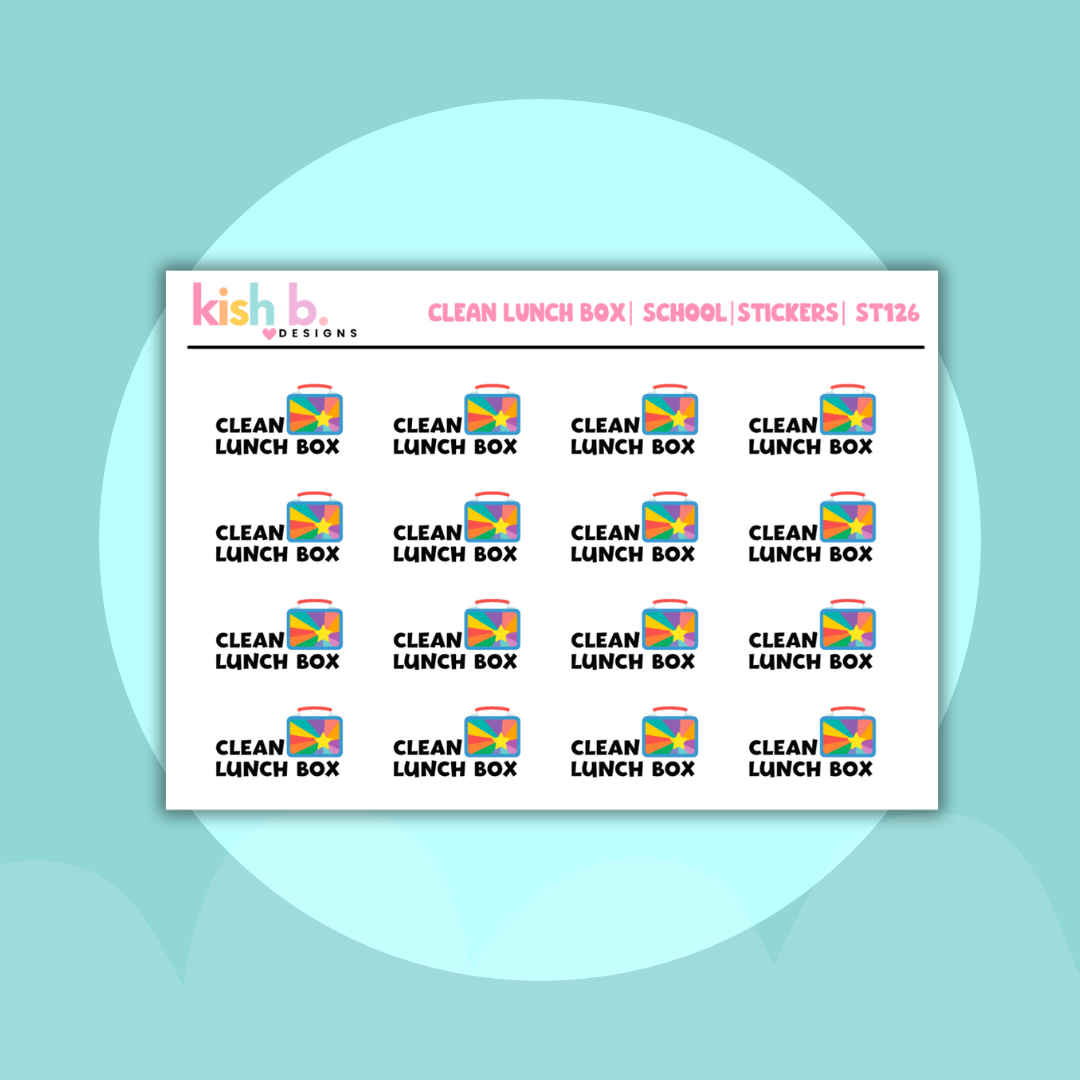 Clean Lunch Box | School Stickers