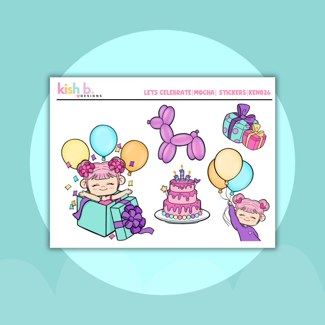 Let's Celebrate| Kenny Character|  Decorative Stickers