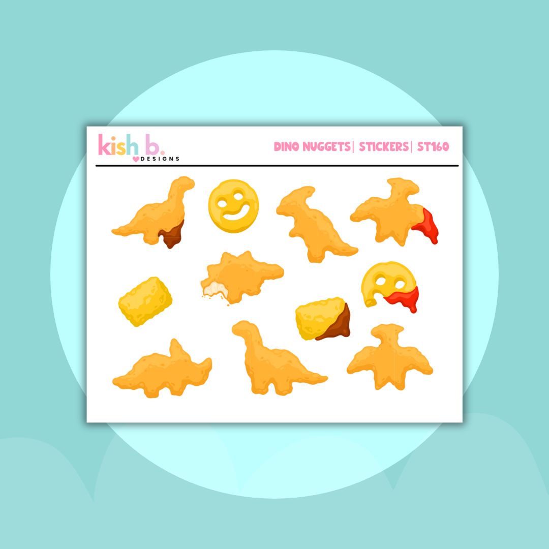 Dino Nuggets | Decorative| Journal| Sticker Sheet