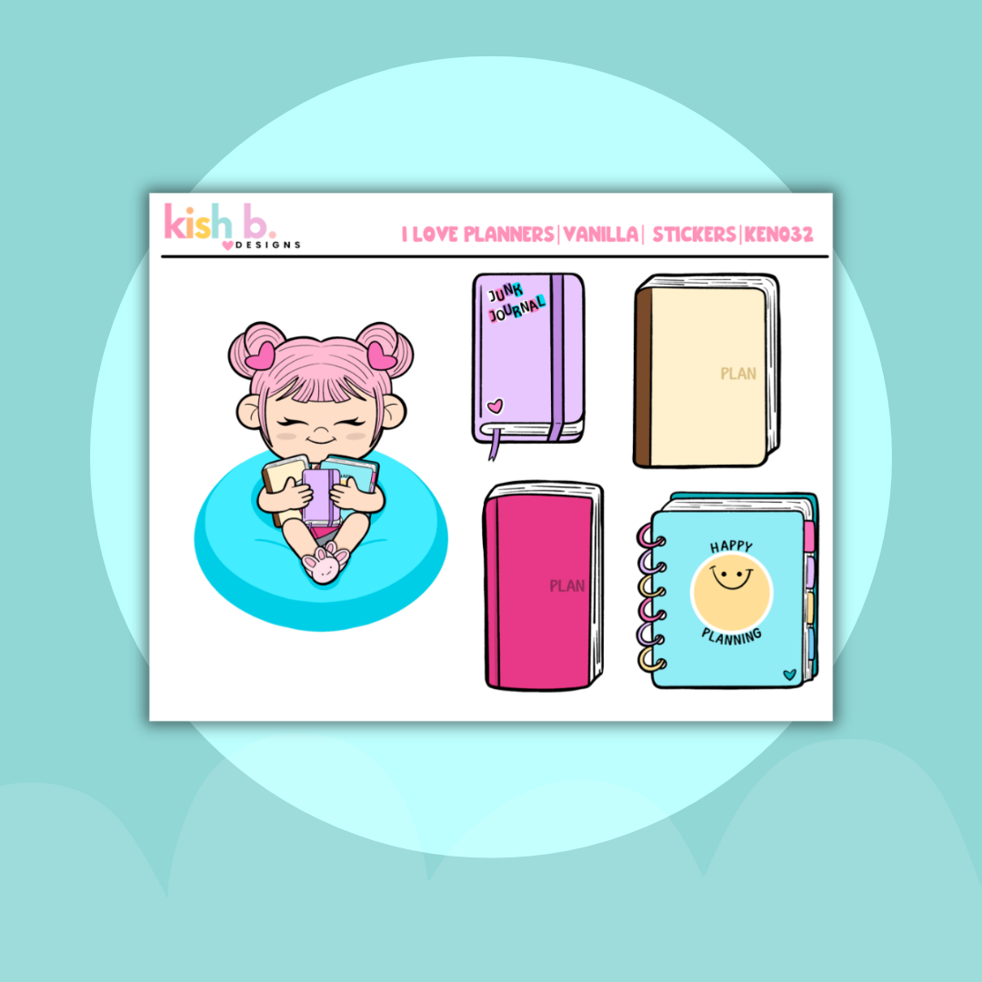 I Love Planners | Kenny| Character| Decorative| Stickers