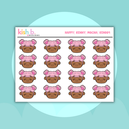 Happy| Kenny|  Emoti | Character Doodles | Sticker Sheet