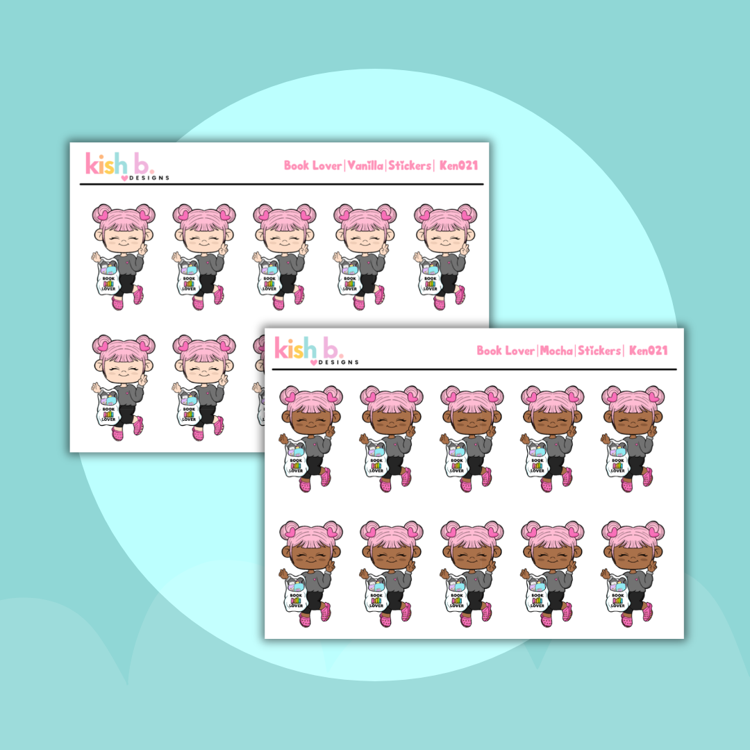 Book Lover | Kenny| Character| Sticker Sheet