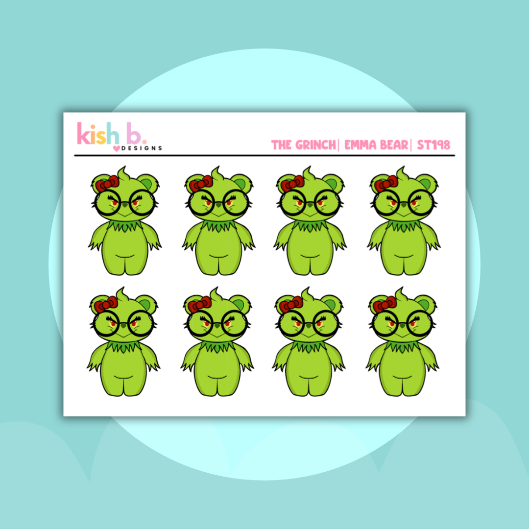 The Grinch|Emma Bear | Sticker Sheet