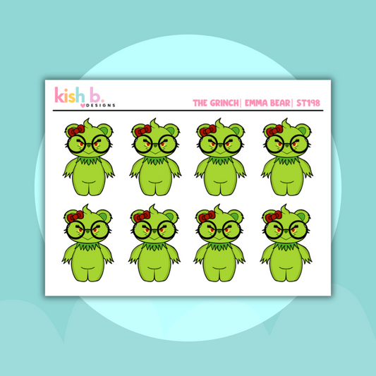 The Grinch|Emma Bear | Sticker Sheet