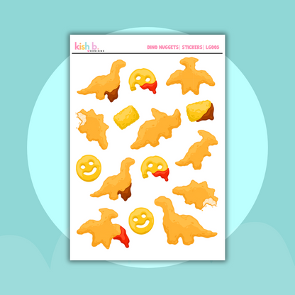 Dino Nuggets | Decorative| Journal| Sticker Sheet