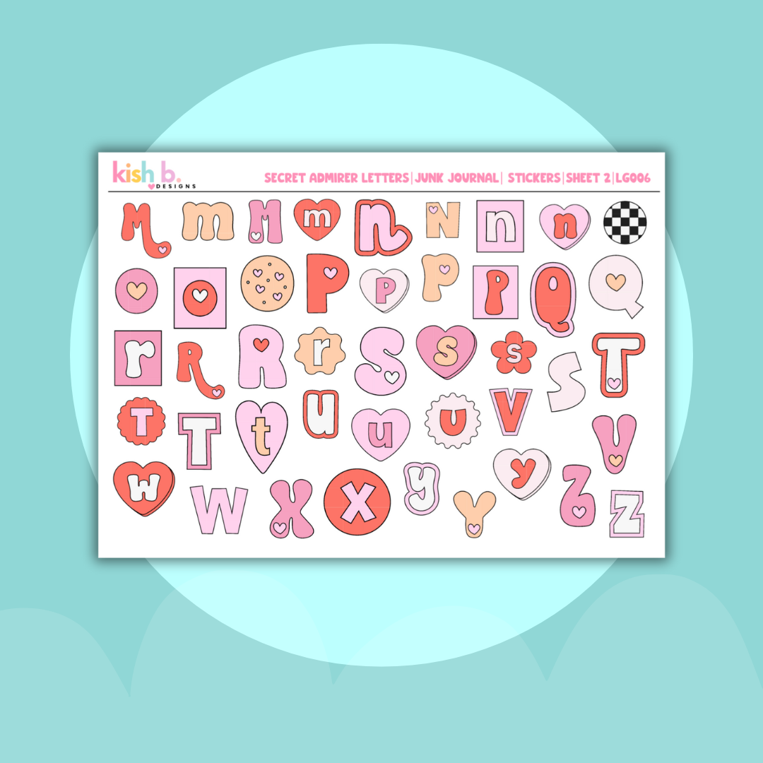 Secret Admirer Letters | Journal Stickers