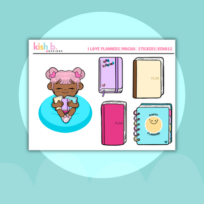 I Love Planners | Kenny| Character| Decorative| Stickers