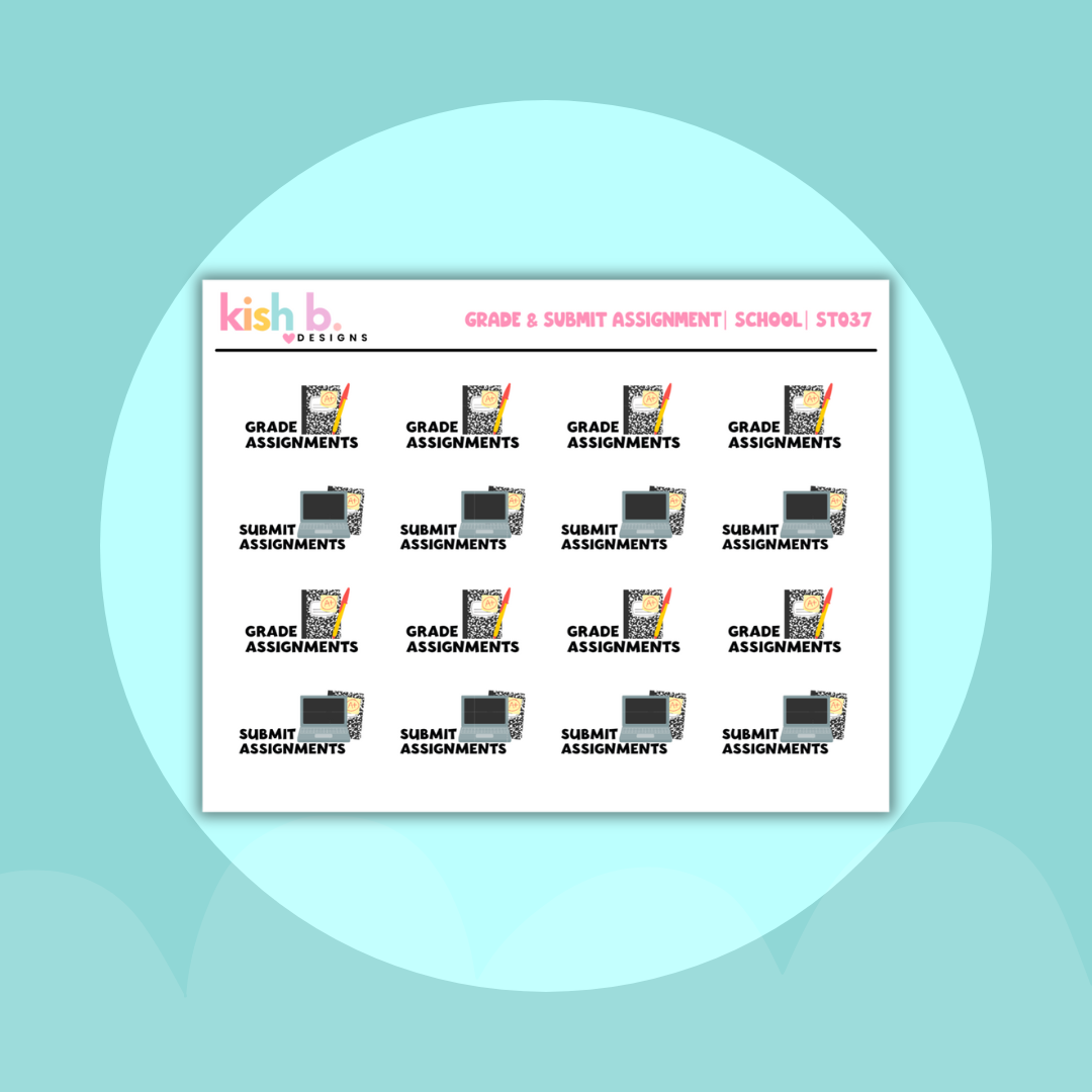 Grade Assignments| Submit Grades| School Stickers