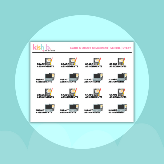 Grade Assignments| Submit Grades| School Stickers