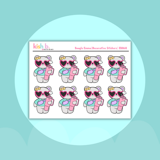 Bougie | Emma Bear| Decorative| Sticker Sheet