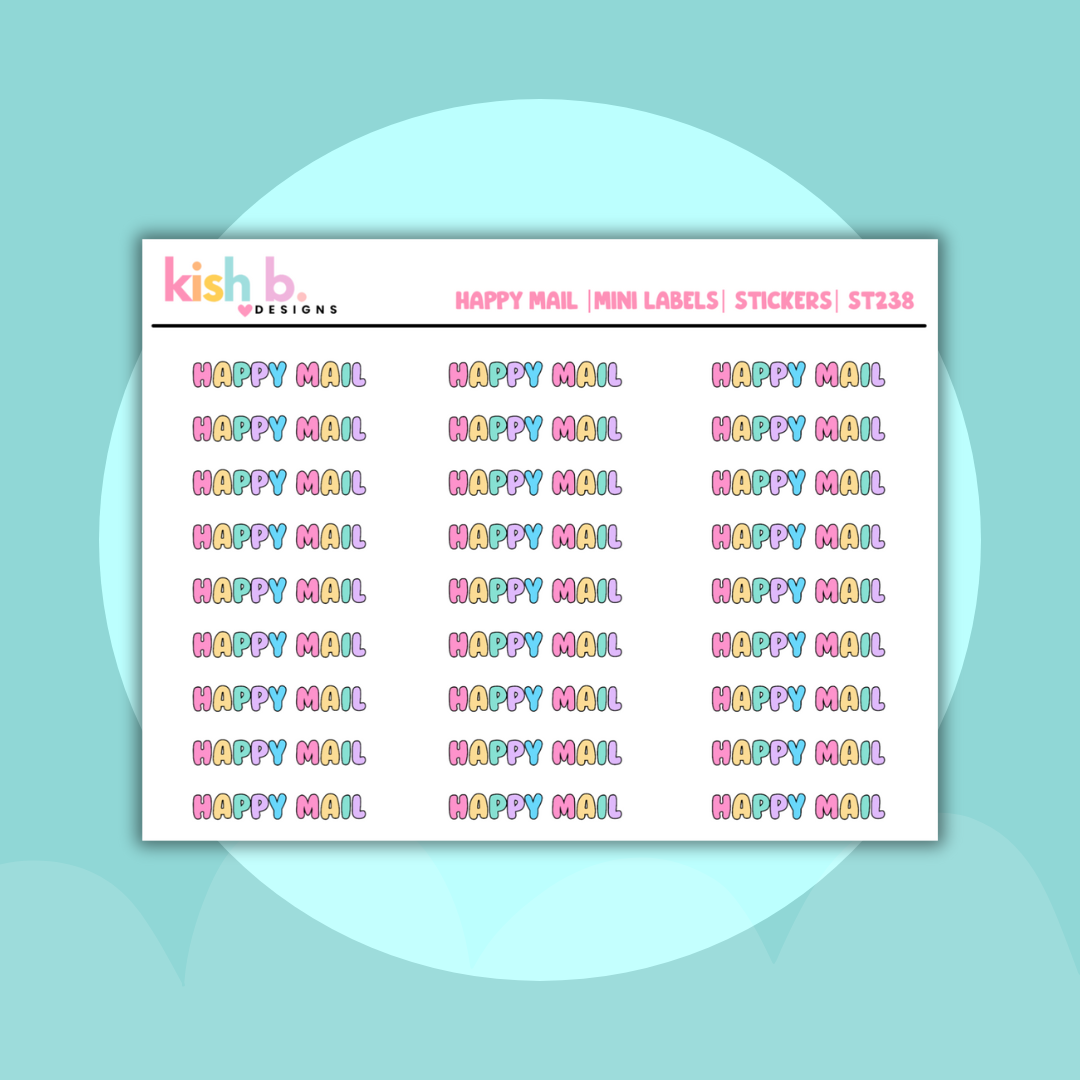 Happy Mail | Mini Label | Stickers