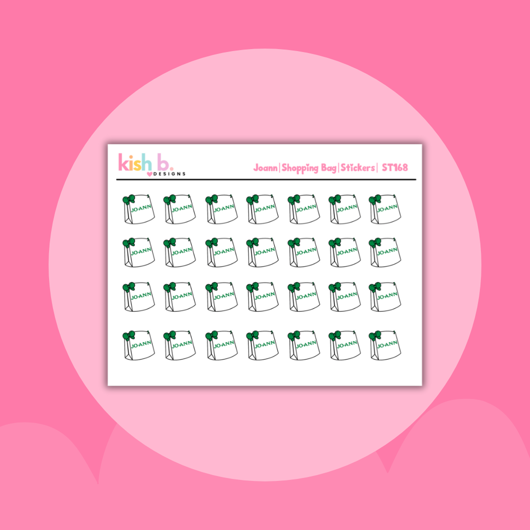 Joann Shopping Bag Doodle Icon Stickers