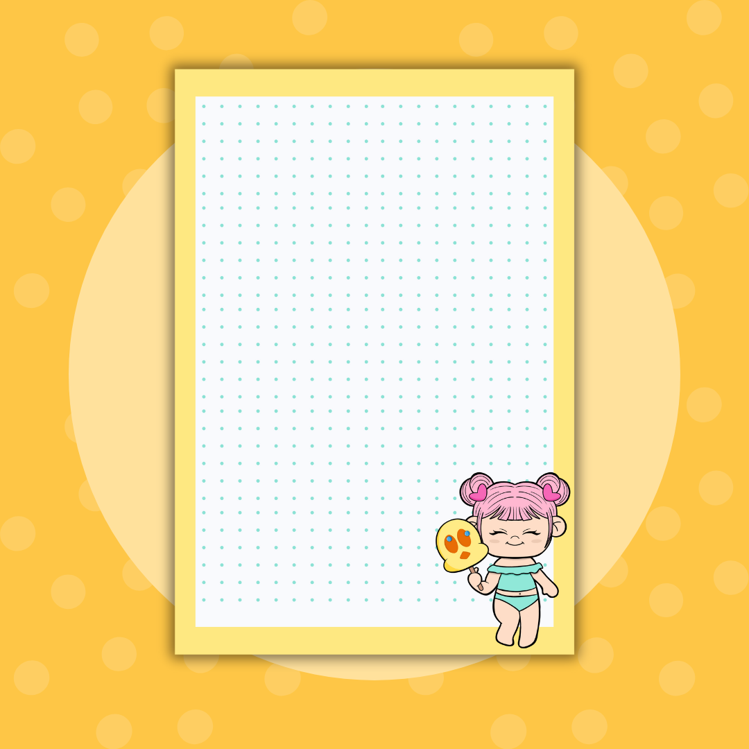 Yummy Ice Cream-Dot Grid | A5| Full Page Sticker