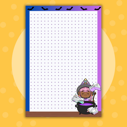 Witchy Vibes Magical Spells |Dot Grid  | A5| Full Page Sticker