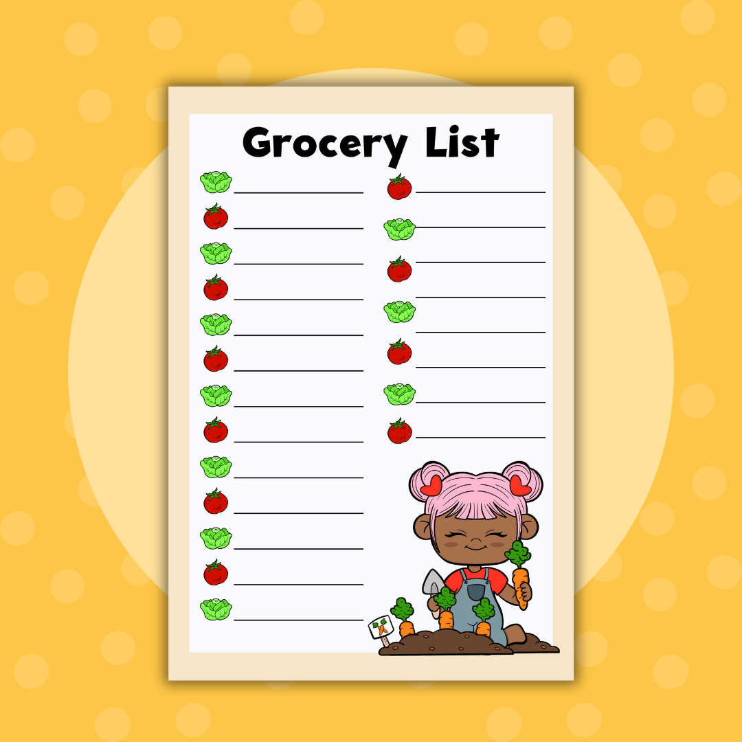 Farmville Grocery List | A5| Full Page Sticker