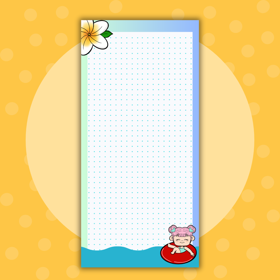 Tropic Summer| Dot Grid | Weeks| Full Page Sticker