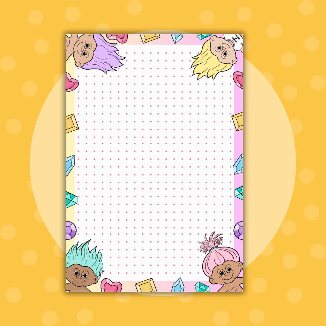 Bejeweled Trolls | A5| Full Page Sticker