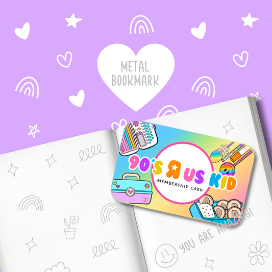 90's Kid Club | Metal Book Card | Washi Card