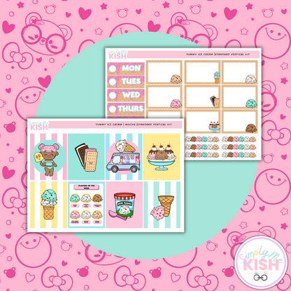 Yummy Ice Cream | Standard Vertical | Planner Kit