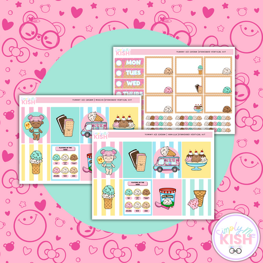 Yummy Ice Cream | Standard Vertical | Planner Kit