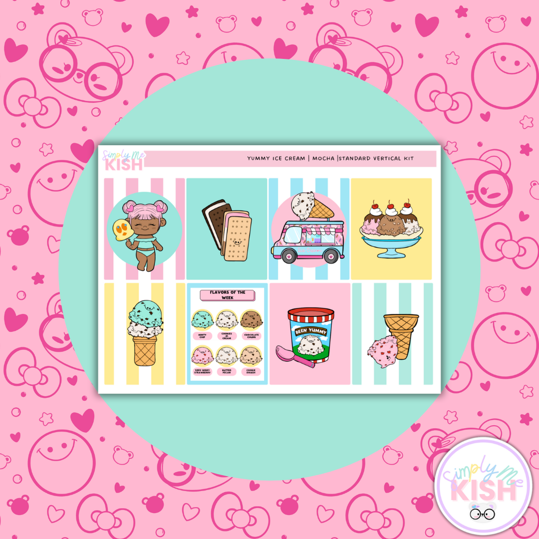 Yummy Ice Cream | Standard Vertical | Planner Kit