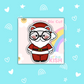 Santa Emma Bear | Sticker Die Cut