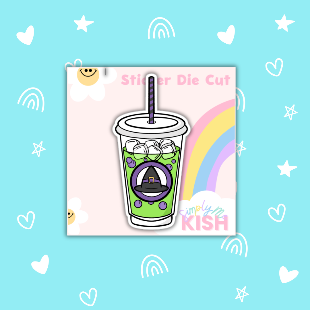 Witches Brew Iced Coffee | Sticker Die Cut