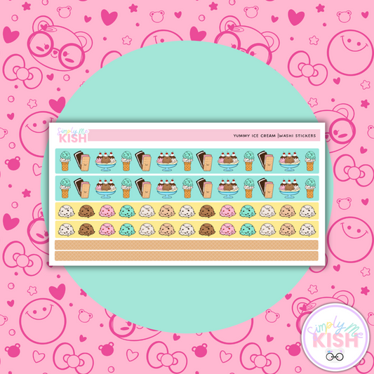 Yummy Ice Cream | Washi | Stickers