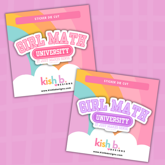 Girl Math University | Sticker Die Cut