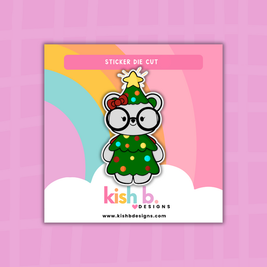 Holiday Tree | Emma Bear | Sticker Die Cut