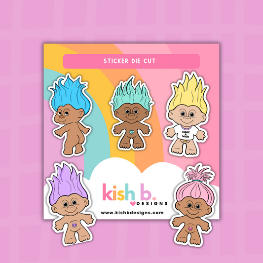 Bejeweled Trolls | Sticker Die Cuts