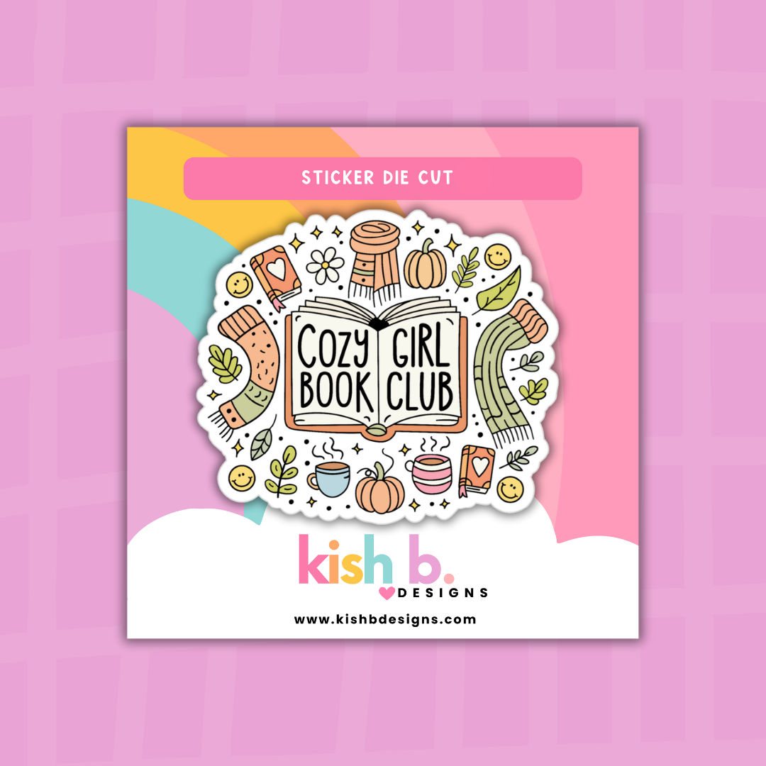 Cozy Girl Book Club | Sticker Die Cut