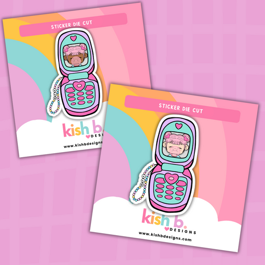 Flip Phone| Kenny|  Character Doodles | Sticker Die Cut