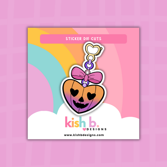 Pumpkin Halloween Trinket Charm | Sticker Die Cut