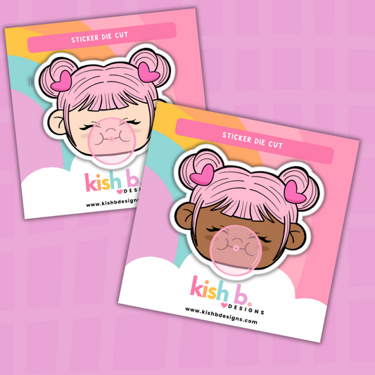 Bubble Gum | Kenny| Character Doodles | Sticker Die Cut