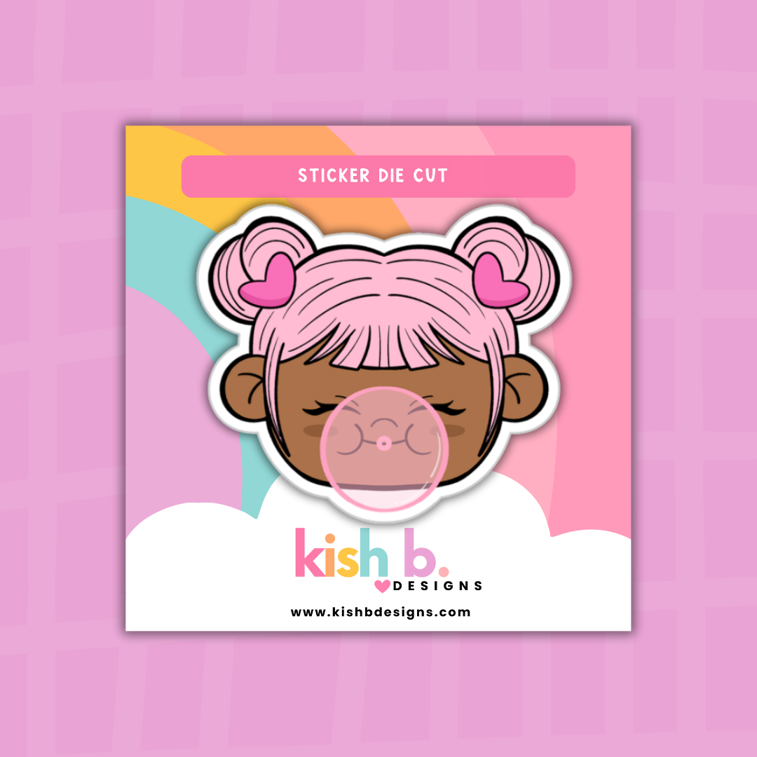 Bubble Gum | Kenny| Character Doodles | Sticker Die Cut