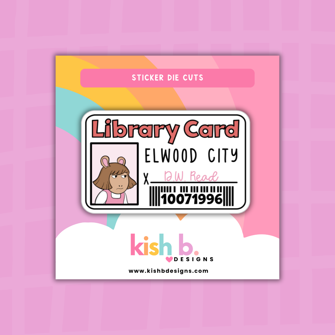 Miss Read's Library Card  | Sticker Die Cut